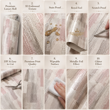 Pink Abstract Modern Wallpaper Roll 50 Sq.Ft | 180 GSM 5-Year Life | Nidhi Decor Non-Adhesive Mumbai