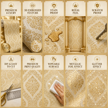 Regal Sunshine Yellow Royal Wallpaper Room View | Living Room Wall Decor | Nidhi Decor Mumbai
