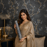 Nidhi Decor Dark Gold Tree Non-Adhesive Wallpaper 50 Sq.Ft | Luxe Forest Wall Decor Mumbai | CMC Adhesive