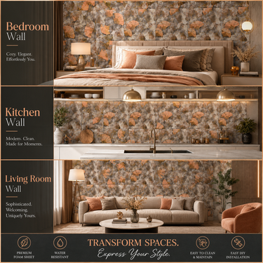 Self Adhesive PVC Foam Wall Sheet 2x2 ft (ND-181) | 2mm Damp-Proof Wall Decor