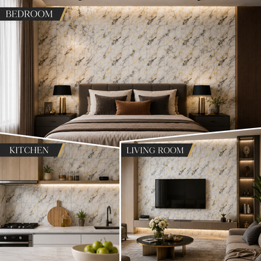 Self Adhesive PVC Foam Wall Sheet 2x2 ft (ND-152) | 2mm Damp-Proof Wall Decor