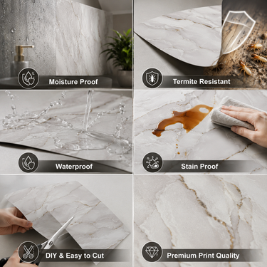 Self Adhesive PVC Foam Wall Sheet 2x2 ft (ND-101) | 2mm Damp-Proof Wall Decor