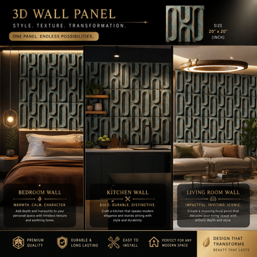 Non Self Adhesive Loopa Rustic Wood 3D PVC Wall Panel 1.5x1.5 ft | 5-Year Life