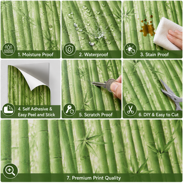 Self Adhesive Bamboo Wallpaper for Meditation Room & Bedroom – Nidhi Decor India