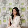 Nidhi Decor Self Adhesive White Green Square Wallpaper 10m x 18in – Modern Geometric Wall Decor Mumbai