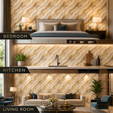 Self Adhesive PVC Foam Wall Sheet 2x2 ft (ND-176) | 2mm Damp-Proof Wall Decor