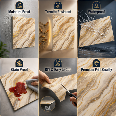Self Adhesive PVC Foam Wall Sheet 2x2 ft (ND-176) | 2mm Damp-Proof Wall Decor