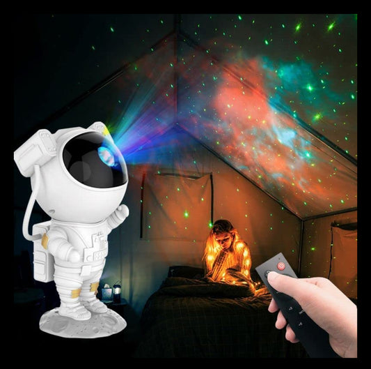 Astronaut Galaxy Projector with Remote Control - 360° Adjustable Timer Kids Astronaut Nebula Night Light, for Gifts,Baby Adults Bedroom, Gaming Room, Home and Party