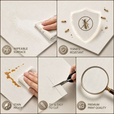 Alabaster Parchment Matte Ceramic Sheet - 2x2 ft
