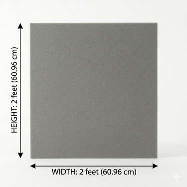 PVC Foam Wall Sheet ND-053 Size Guide – 2x2 Feet 60.96 cm Dimensions | Nidhi Decor India