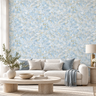 Sapphire Gold Cloud Marble Wallpaper 21 Inch × 10 Meter - image 5
