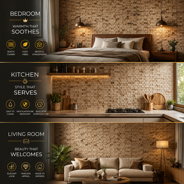 Self Adhesive 3D Cube Brick Wallpaper 10m x 18in | Industrial Wall Decor for Cafe