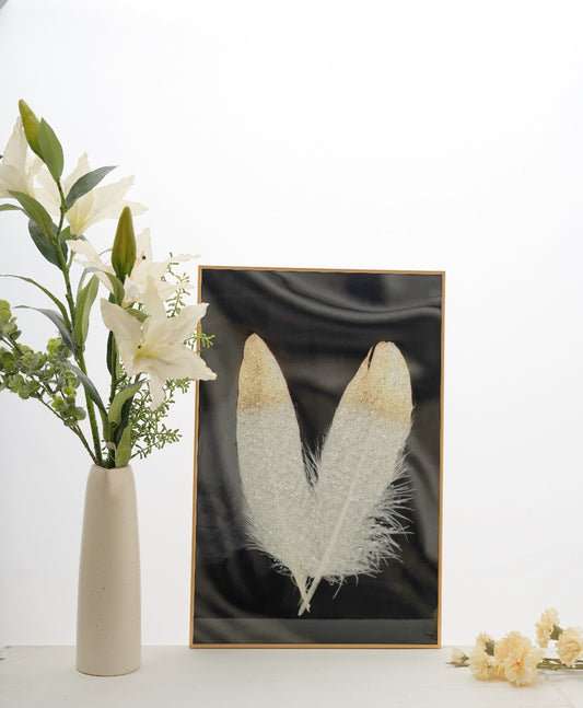 FEATHERY DESIGN CRYSTAL FRAME {2ftx1.5 ft}