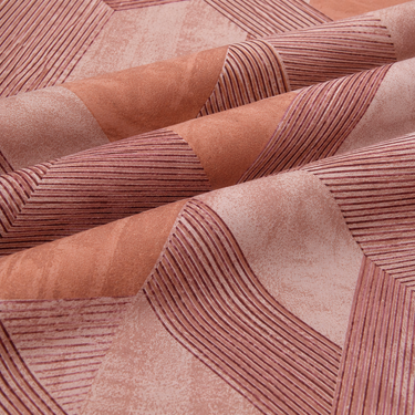 Rosewood Prism Pink Geometric Printed Double Bedsheet Set | Super-Soft Microfiber with 2 Pillow Covers