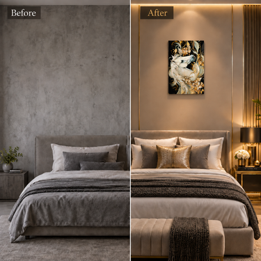 Majestic White Horse Crystal Wall Art – Premium 3D Rhinestone Horse Decorative Frame