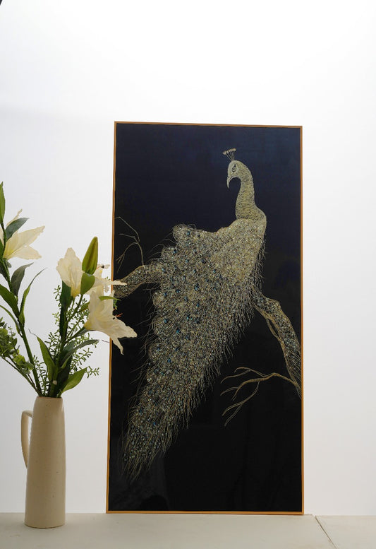 PREMIUM CRYSTAL FRAME PEACOCK 3*1.5ft