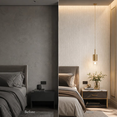 Ceramic Coated Root Texture Roll Installed on Wall – Nidhi Decor 2x10 Ft Mumbai Home Decor