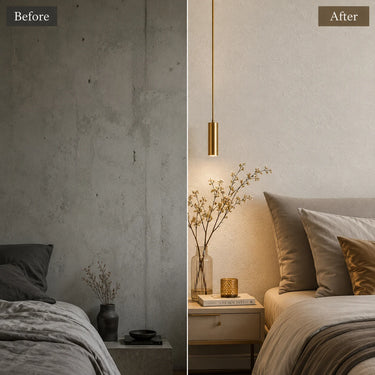 Ceramic Coated Plain Texture Roll Installed on Wall – Nidhi Decor 2x10 Ft Mumbai Home Decor
