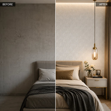 Self Adhesive Ceramic Flower Texture Wallpaper Room Setting – Nidhi Decor Mumbai India