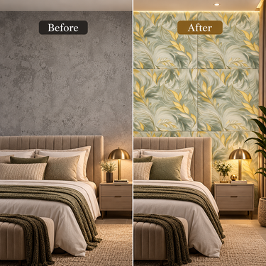 Self Adhesive PVC Foam Wall Sheet 2x2 ft (ND-178) | 2mm Damp-Proof Wall Decor (Minimum 5 Quantity)