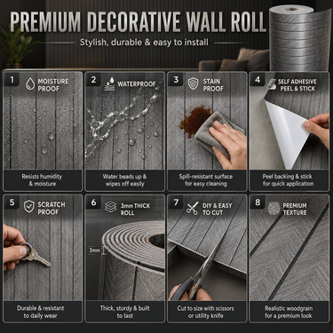 Nidhi Decor Dark Grey Grille Panel Close-Up – Contemporary Slat Pattern India