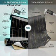 Self Adhesive Grille Sheet Black Texture - Image 4