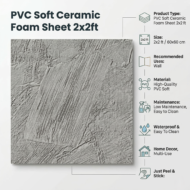 PVC Soft Cement Texture Ceramic Foam Sheet 2X2 ft - Image 4