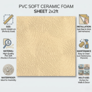 PVC Soft Royal Yellow Circle Texture Ceramic Foam Sheet 2X2 ft - Image 4