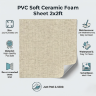 PVC Soft Brass Linen Texture Ceramic Foam Sheet 2X2 ft - Image 4