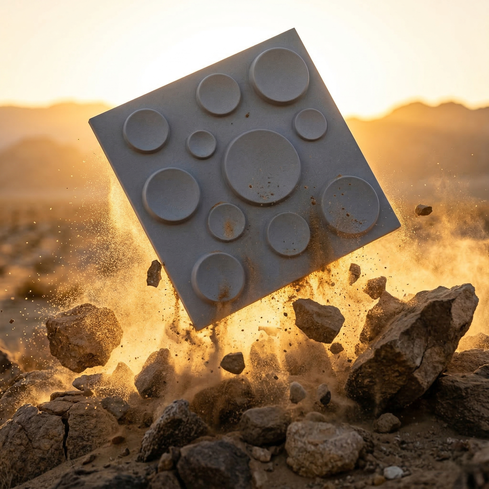 1 Non Self Adhesive Bubble Grey 3D Panel - Image 1