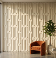 Non Self Adhesive Loopa White Tail Pattern 3D Panel - Image 3