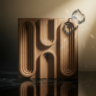 Non Self Adhesive Loopa Metallic Wood Pattern 3D Panel - Image 2