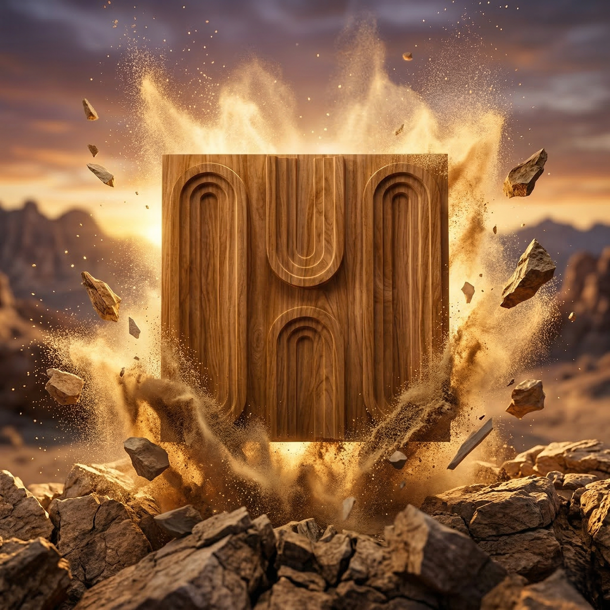 1 Non Self Adhesive Loopa Teak Wood Pattern 3D Panel - Image 1