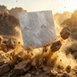 Non Self Adhesive Artisan White Marble Pattern 3D Panel