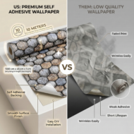 Self Adhesive Wallpaper Stone Texture 10 Meter - Image 3