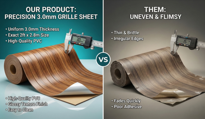 Self Adhesive Grille Sheet English Chestnut - Image 3