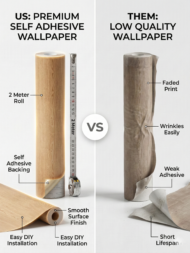 Self Adhesive Light Brown Shade Texture Wallpaper Roll 2 Meter - Image 4