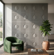 Non Self Adhesive Axis Orbit White 3D Panel - Image 3