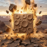 Non Self Adhesive Bubble Metallic Wood 3D Panel