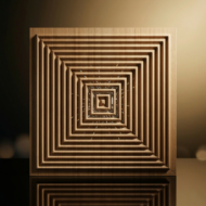 Self Adhesive Rectangular Metallic Wood Pattern 3D Panel - Image 2