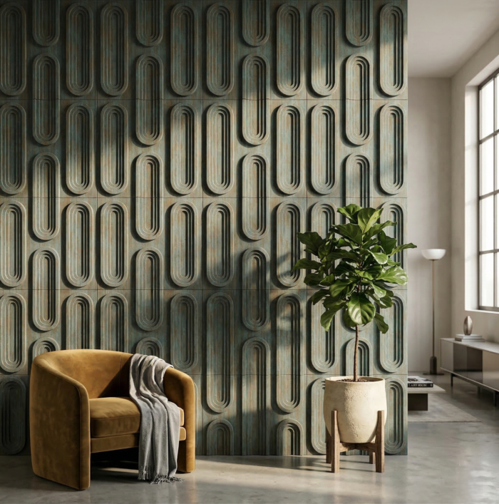 Non Self Adhesive Loopa Rustic Wood Pattern 3D Panel - Image 3