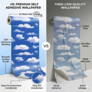 Self Adhesive Wallpaper Cloud Texture 10 Meter - Image 3