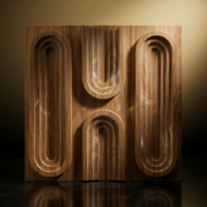 Non Self Adhesive Loopa Teak Wood Pattern 3D Panel - Image 2