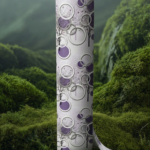 Self Adhesive Wallpaper White Purple Circle Texture 10 Meter