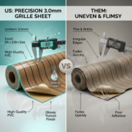 Self Adhesive Grille Sheet Dark Walnut - Image 4