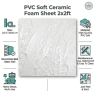 PVC Soft White Ceramic Foam Sheet 2X2 ft - Image 3