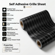 Self Adhesive Grille Sheet Black Texture - Image 2