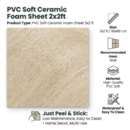 PVC Soft Royal Yellow Dot Texture Ceramic Foam Sheet 2X2 ft - Image 3