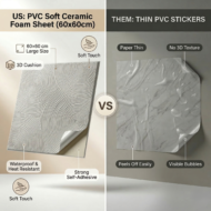 PVC Soft Cement Circle Texture Ceramic Foam Sheet 2X2 ft - Image 3