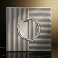 Non Self Adhesive Axis Orbit White 3D Panel - Image 2